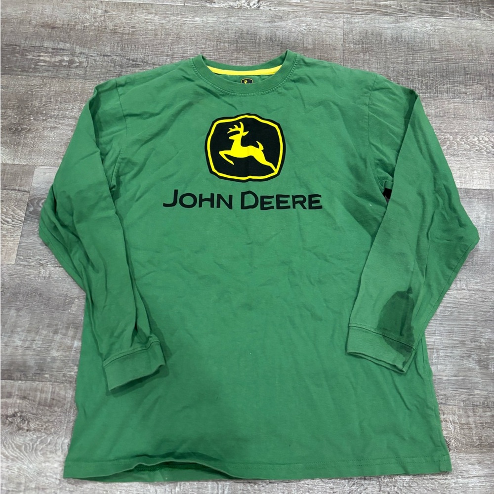 John Deere Green Shirt with Yellow Trim